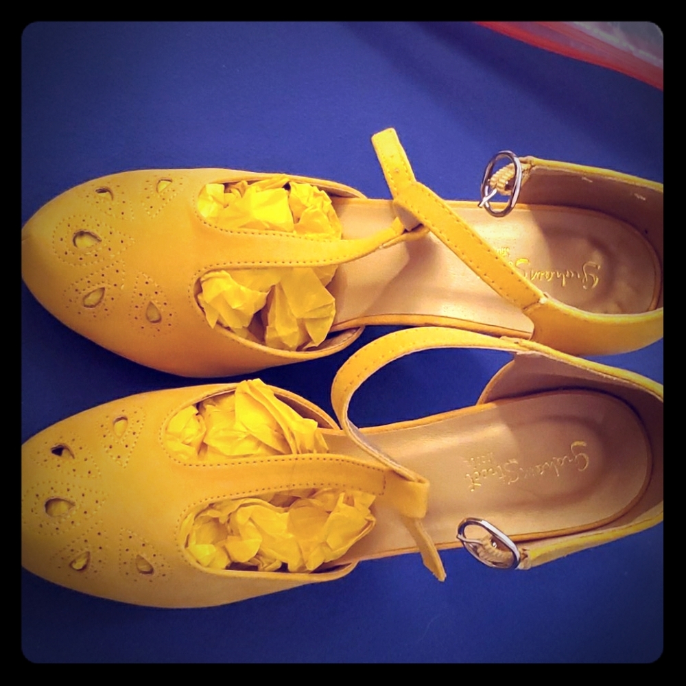 ModCloth The Zest Is History Heel Mustard Yellow